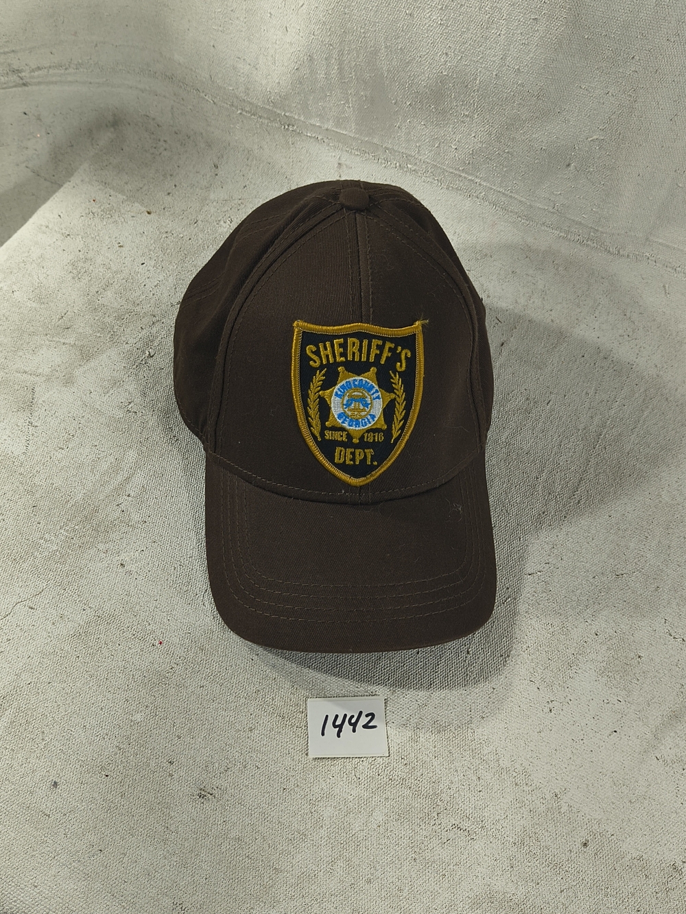 The Walking Dead Sheriff's Dept. Embroidered Patch Brown Men's Adjustable Cap